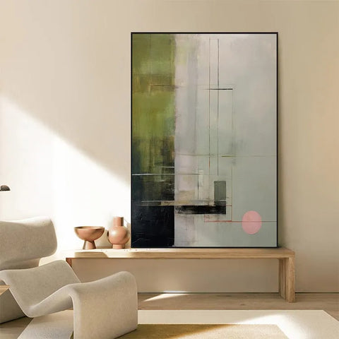 Emerald Grid with a Blush #CDFB00935