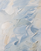 Close-up brushwork detail of AB003 Soft Blue Abstract Canvas Painting