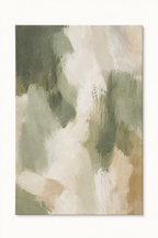 AB004 Sage Green Abstract Wall Art front view