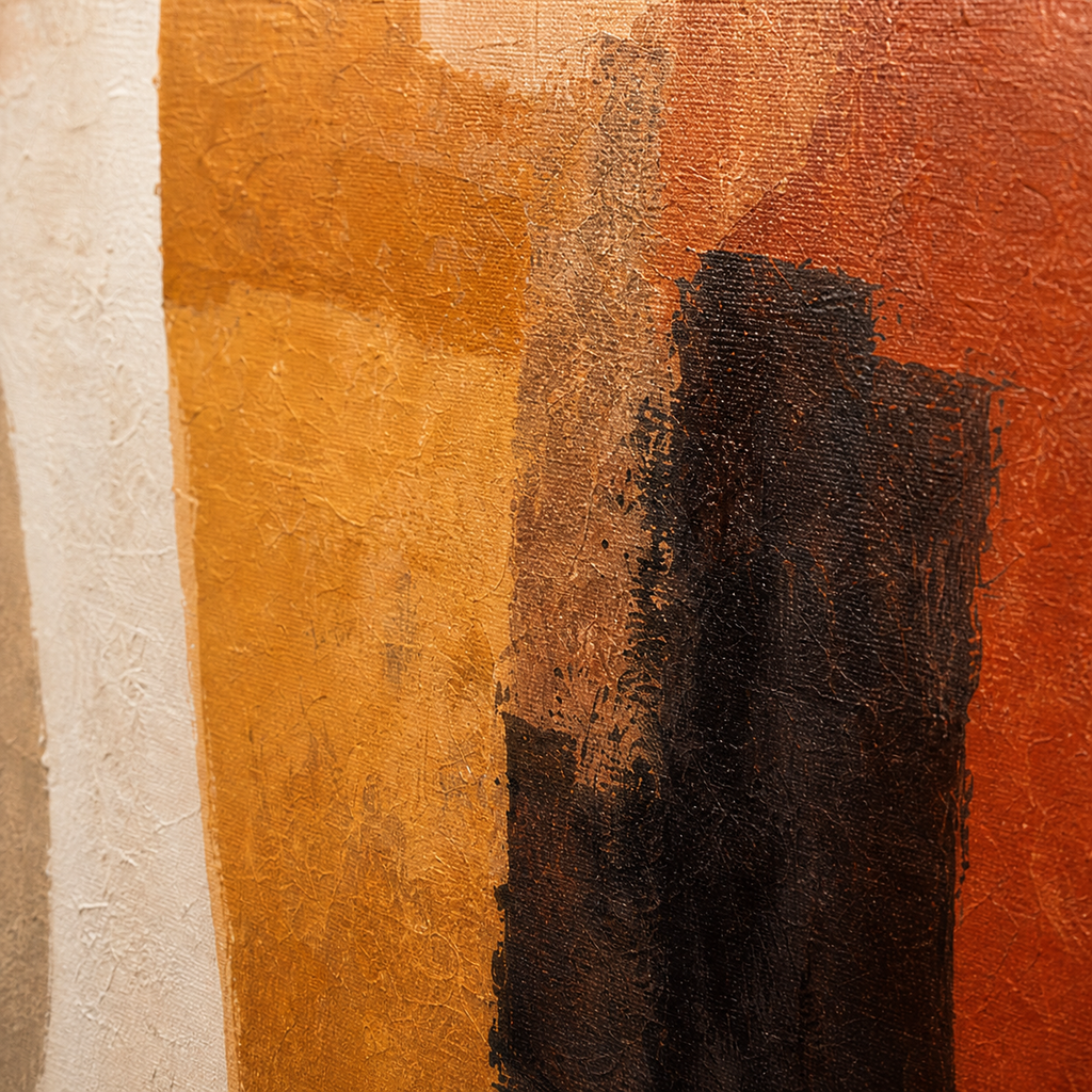 AB005 terracotta earth tone abstract painting texture detail