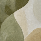 Close-up of hand-painted texture and brushwork in Sage Green Organic Abstract Painting #AB014