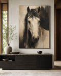 AN001 minimalist animal portrait painting in modern interior