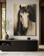 AN001 minimalist animal portrait painting in modern interior