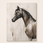 Front view of Custom Minimal Horse Painting #AN002, showing the complete composition