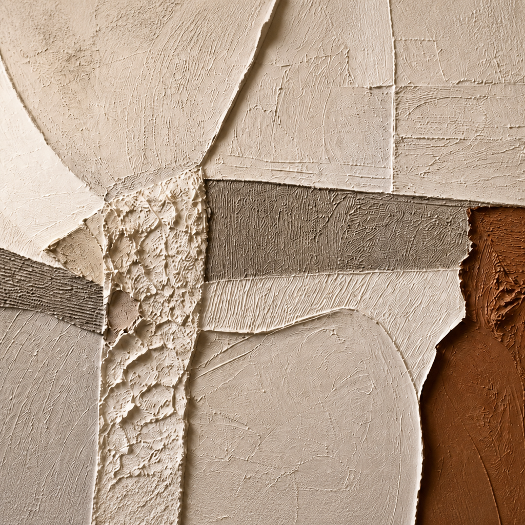Close-up of warm neutral sculptural texture