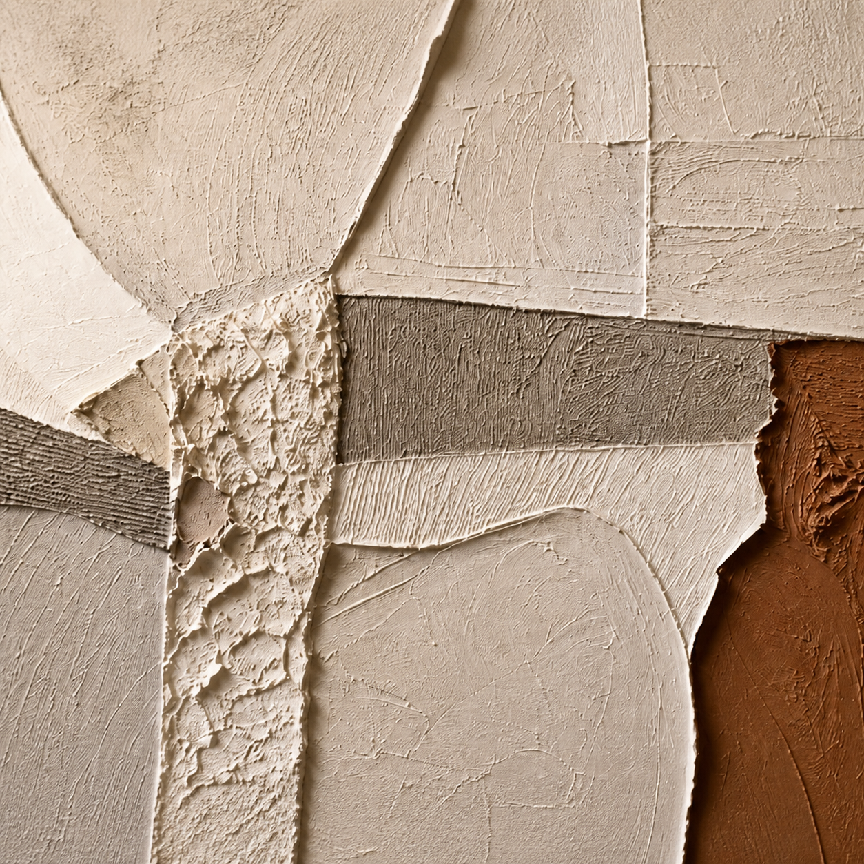 Close-up of warm neutral sculptural texture