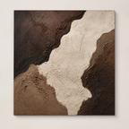 Front view of chocolate brown textured wall painting