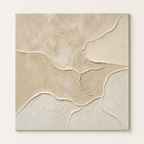 Front view of sand beige raised texture painting