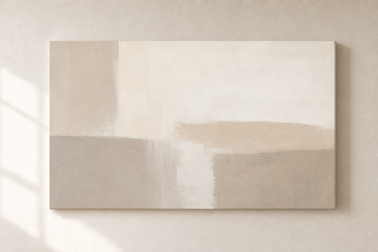 LM001 Large Neutral Minimalist Wall Art front view