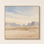 Front view of Minimal Desert Landscape Canvas #LS009, showing the complete composition