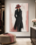 Modern Fashion Portrait Canvas Art #PT002 displayed in a styled interior