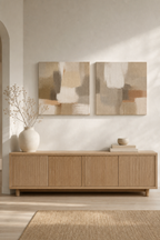SP001 Abstract Painting Set of 2 size reference above console