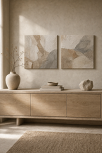 SP002 Wabi-Sabi Canvas Set of 2 size reference above console
