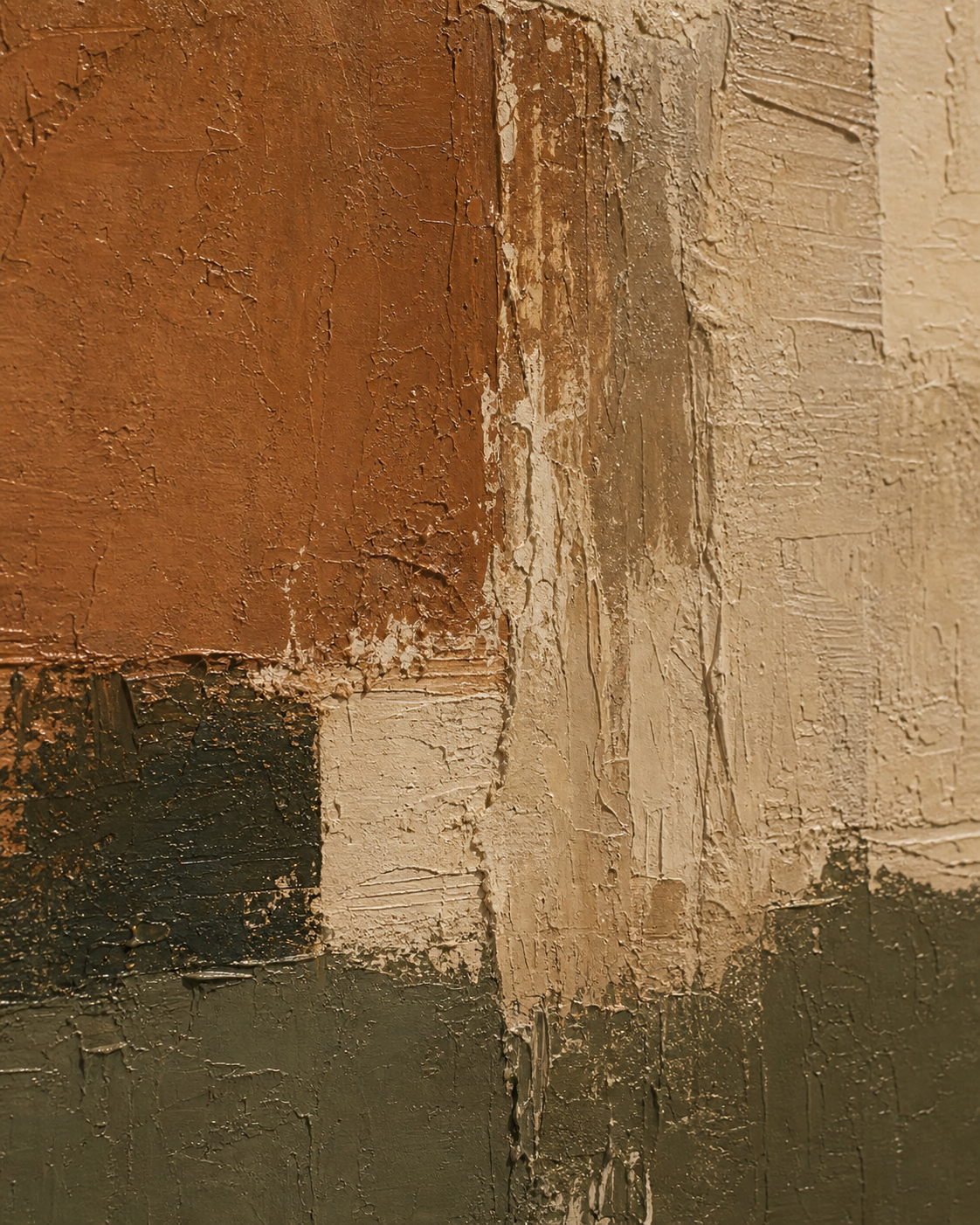 SP004 earth tone triptych texture detail