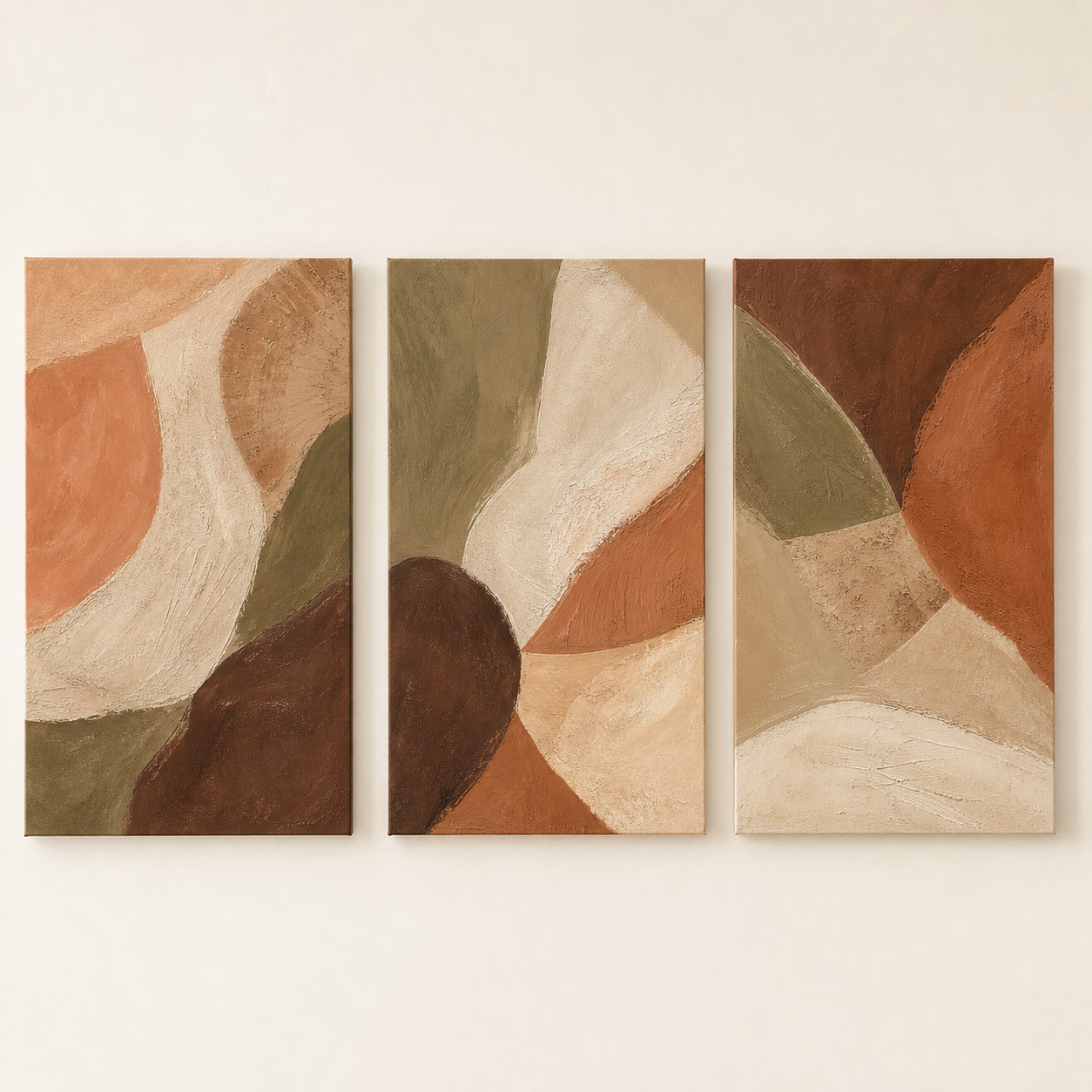 SP004 earth tone canvas set of 3 front view