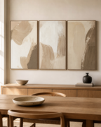 Beige Abstract Painting Set of 3 #SP006 main scene