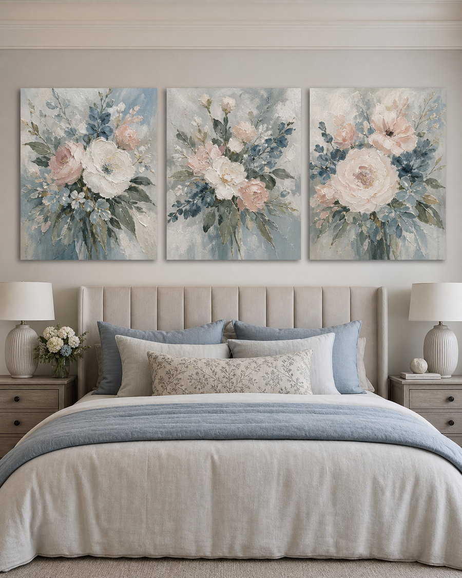 Modern Floral Canvas Set of 3 #SP014