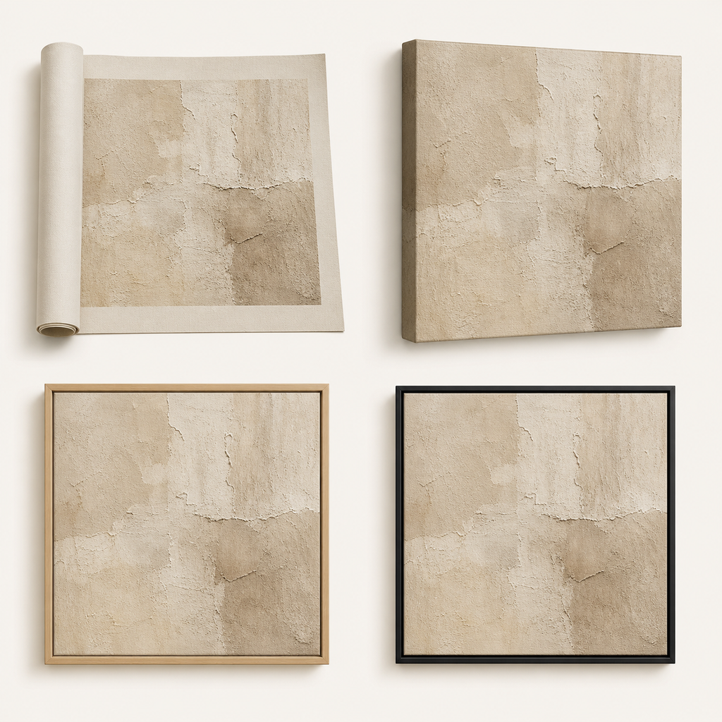Finish options for TX001 Beige Wabi-Sabi Textured Wall Art