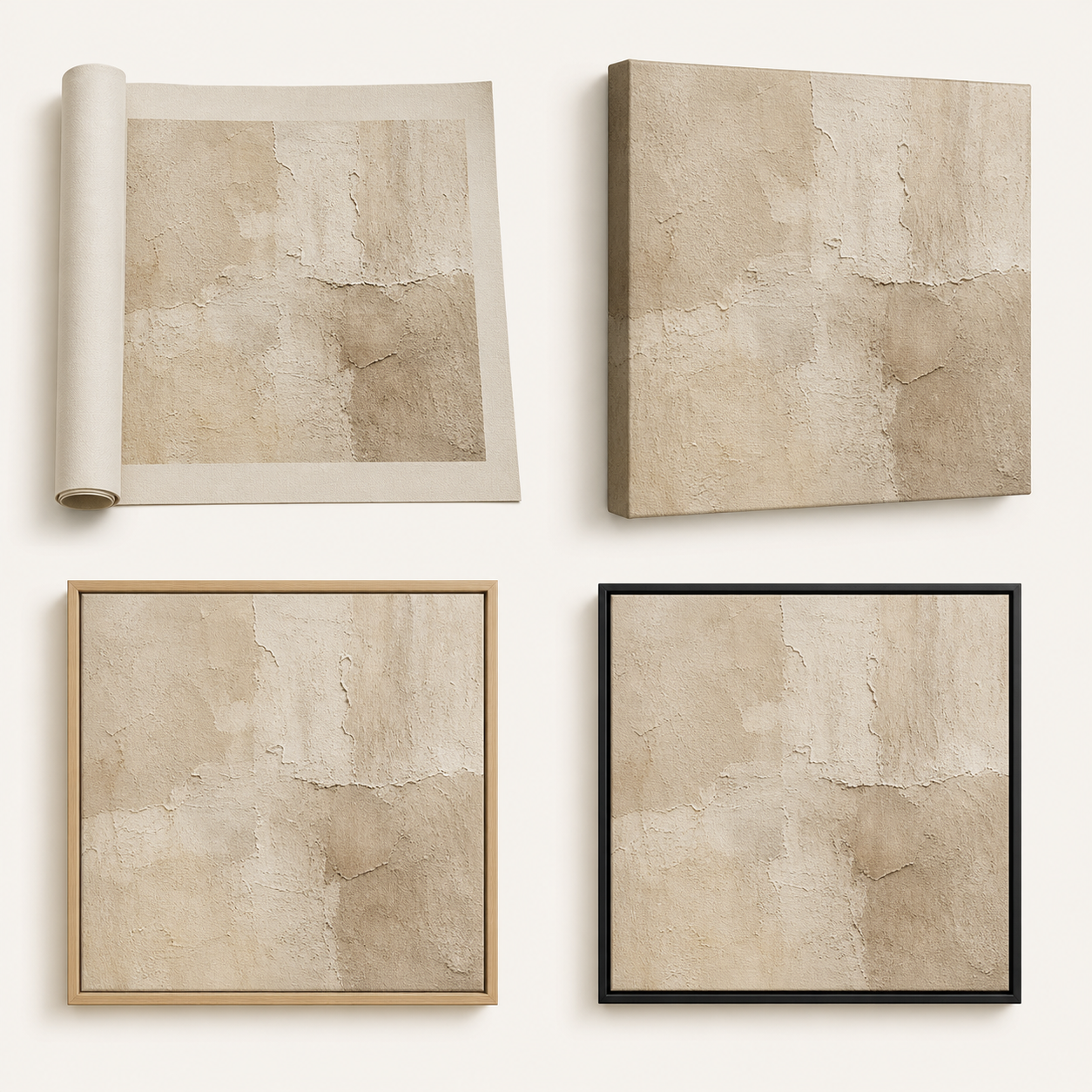 Finish options for TX001 Beige Wabi-Sabi Textured Wall Art