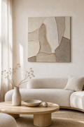 TX005 Neutral 3D Texture Wall Painting in a neutral living room