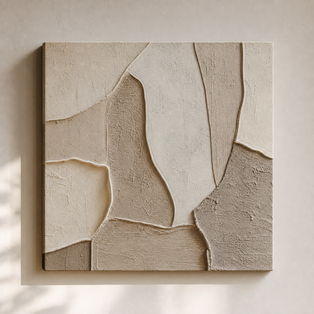 TX005 Neutral 3D Texture Wall Painting front view