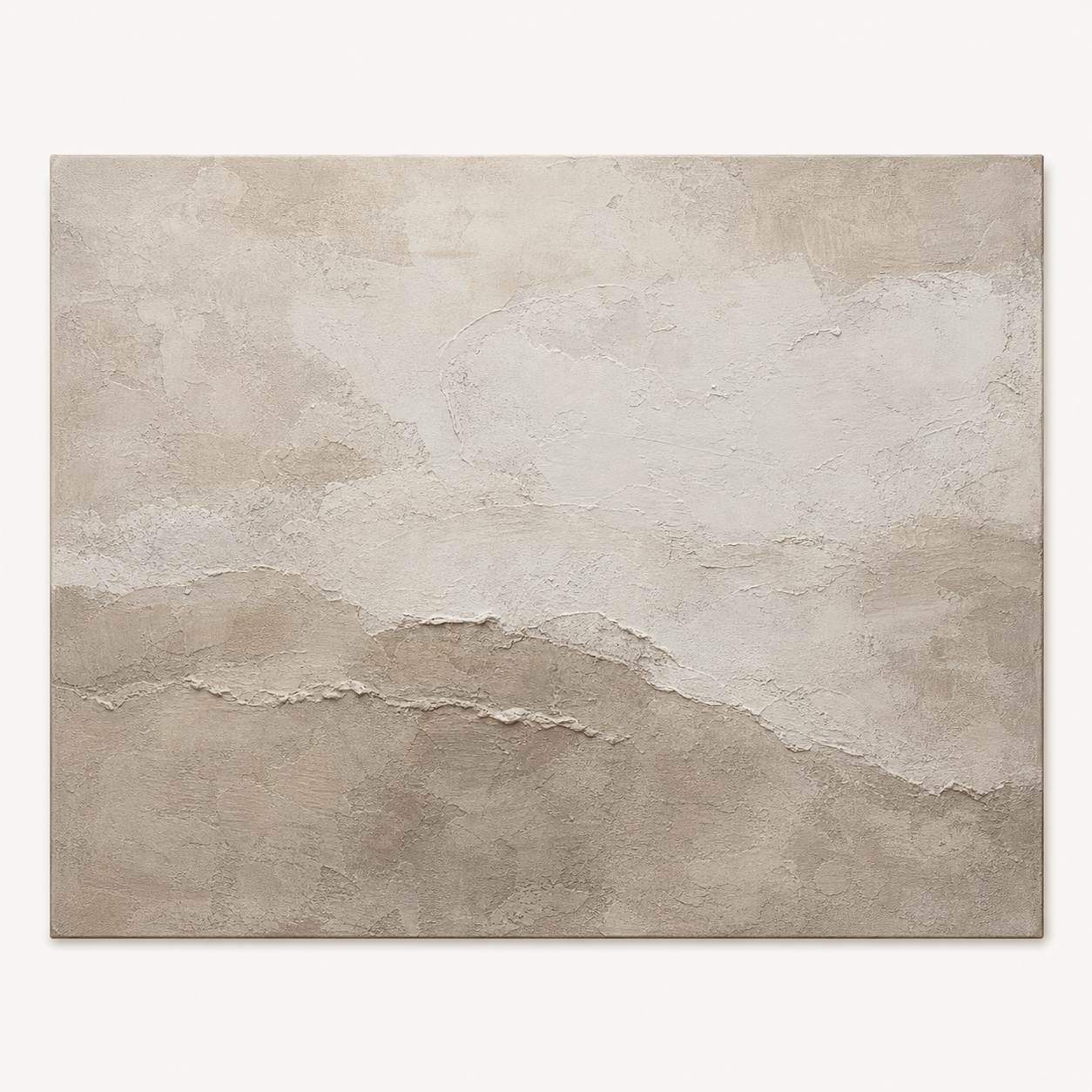 TX006 Taupe Wabi-Sabi Textured Wall Art front view