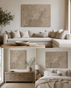 Size reference scenes for TX006 Taupe Wabi-Sabi Textured Wall Art