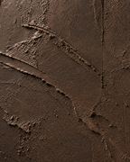 TX007 dark chocolate brown plaster texture detail