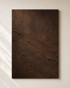 TX007 dark chocolate brown textured wall art front view
