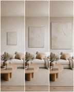 Ivory Plaster Texture Wall Art #TX008 size reference