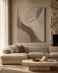 Warm Taupe 3D Textured Canvas Painting #TX009 main scene