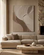 Warm Taupe 3D Textured Canvas Painting #TX009 main scene