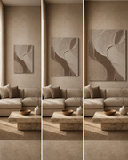 Warm Taupe 3D Textured Canvas Painting #TX009 size reference