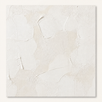 White Wabi-Sabi Textured Canvas Art #TX010 front view