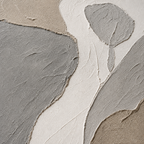 Close-up of hand-painted texture and brushwork in Gray Beige Wabi-Sabi Canvas Art #TX013